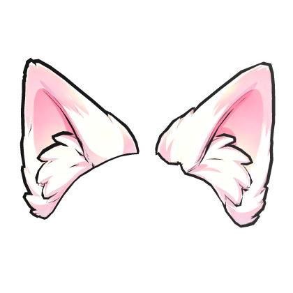 Tiny Cartoony Pink Fox Ears