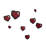 Crimson Retro 8-Bit Pixel Hearts Aura