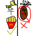 French fry and budgie fan group