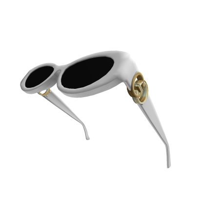 Oval White Sunglasses ♡