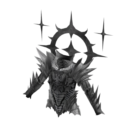 Medieval Knight Cross Aura Armor Top Silver