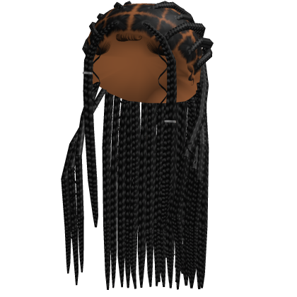 ⚜️•  long styled braids (Black)