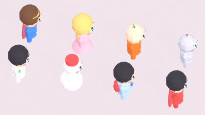Low Poly Cute Character Pack x40 Chibi Style NPCs preview 10