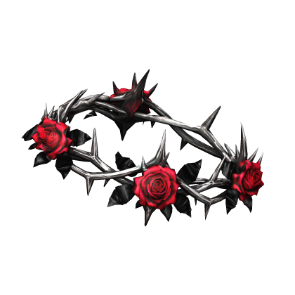Red Rose Thorn Crown With Spikes
