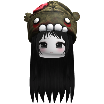 Vkei Moe Messy Black Hair W Zombie Beanie & Face🧟