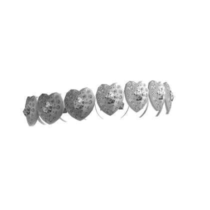 Silver Heart Diamond Bracelet [Right]