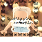 Sparkly pink butterflies.