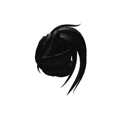 Black Bun Hair Extension Roblox item