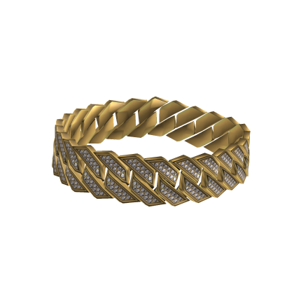 Iced Out Gold Chain Bracelet Right [Boy]