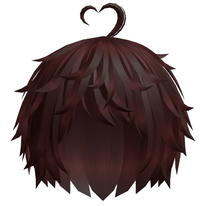 dark red cute kawaii messy anime boy hair | Roblox Item - Rolimon's