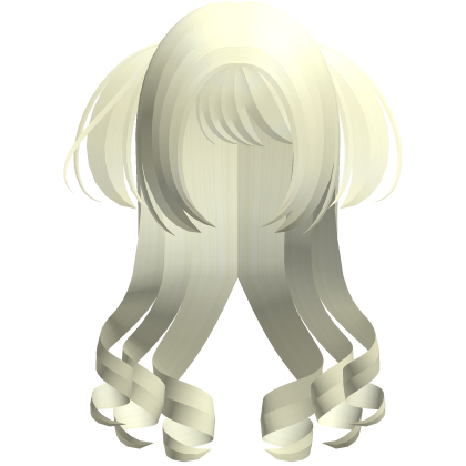 blonde long swirly ends w mini pigtails