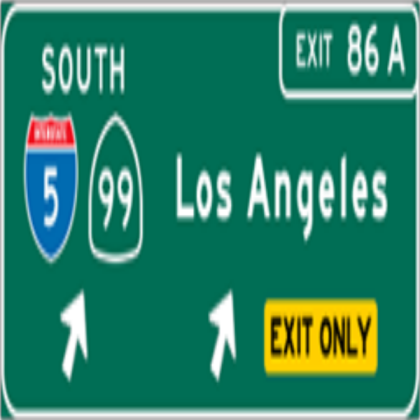 Los Angeles Freeway Sign Roblox decal