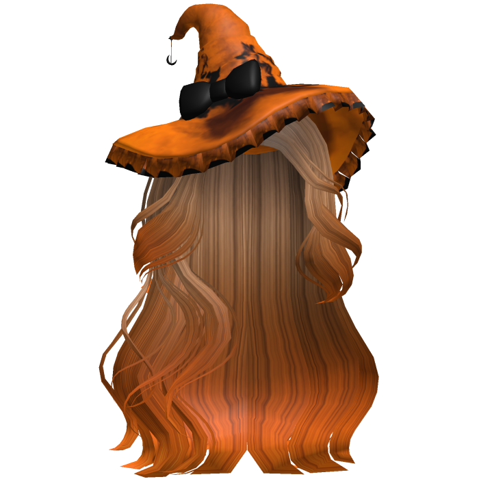 Halloween Side Swept Witch Hair (Brown & Orange)