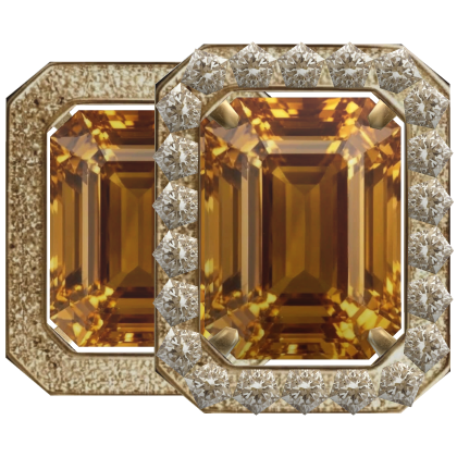 Luxurious Pendant Yellow Earrings