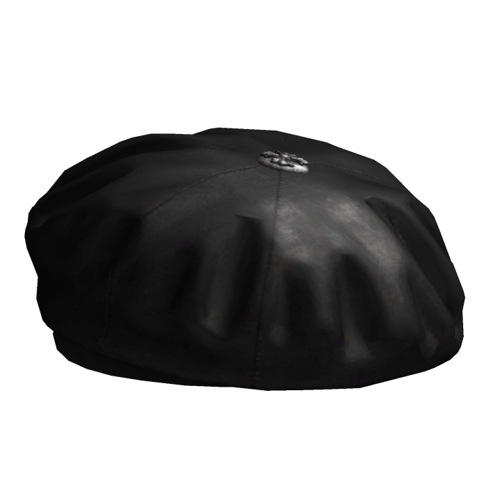 Black Chrome Beret Hat