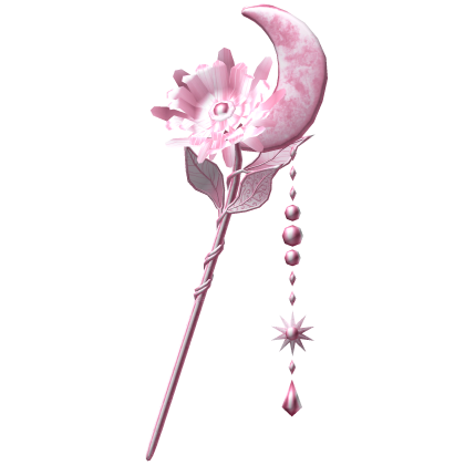 Flower & Moon Magical Staff In Blossom Pink  Roblox item