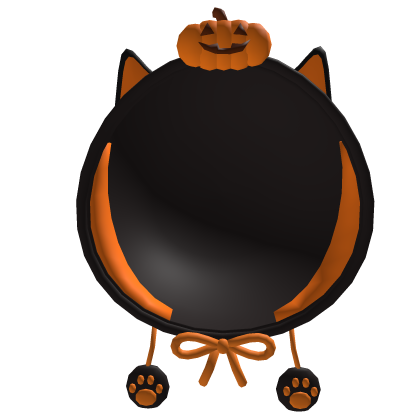 Halloween pumpkin cat hood