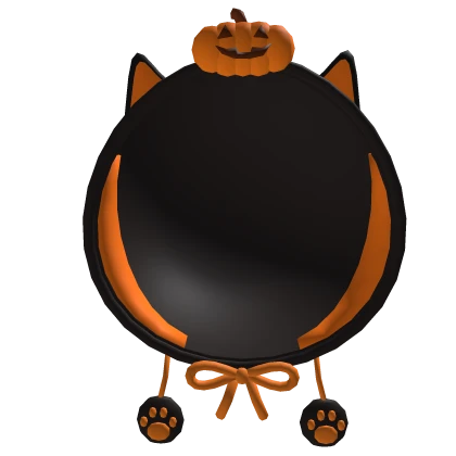 Halloween pumpkin cat hood Roblox item render