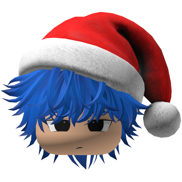 fluffy hair Christmas beret hat (Blue)