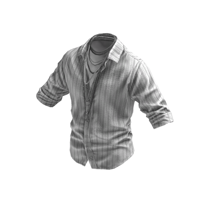White Button Up Shirt w/ Chains