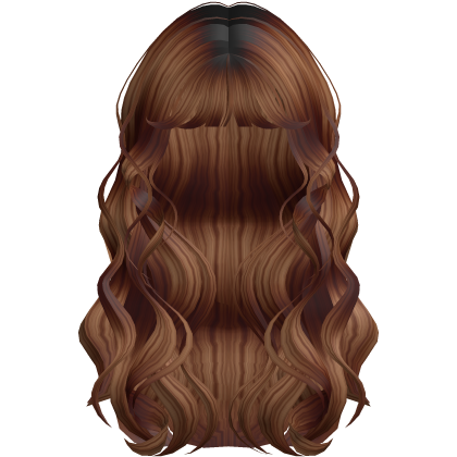 Messy Curly Pop Star Caramel Hair w Bangs Roblox item