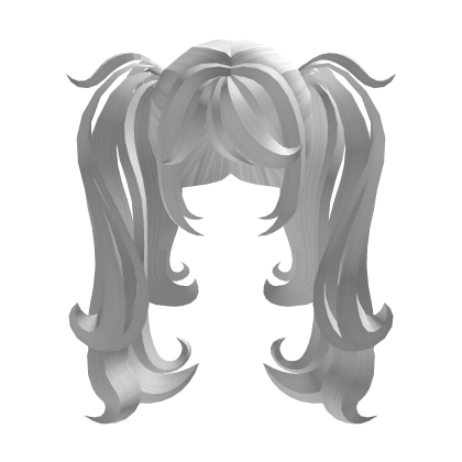 fluffy cute cozy kawaii og white pigtails Roblox item