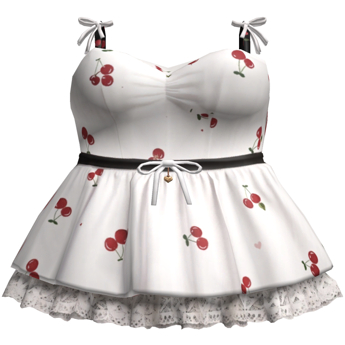 Cherry Ribbon Mini Dress