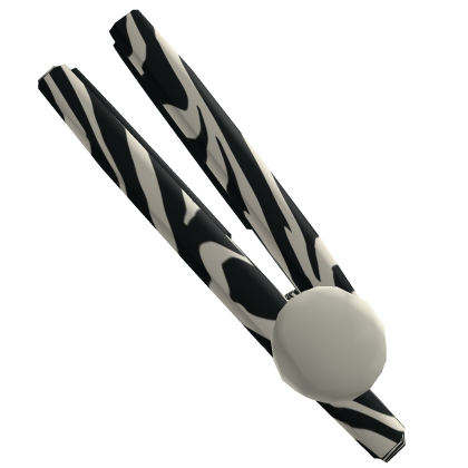McBling Y2K 2000s Zebra Print Hair Straightener Roblox item