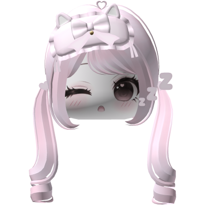 ♡ cute dreamy pink sleep mask moe face