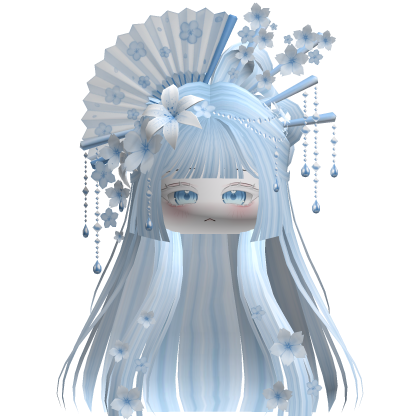 Mystical Hair w/ Sakura Headpiece (Blue) Roblox item
