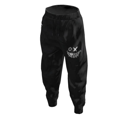 y2k wicked smile tracksuit pants - black | Roblox Item - Rolimon's