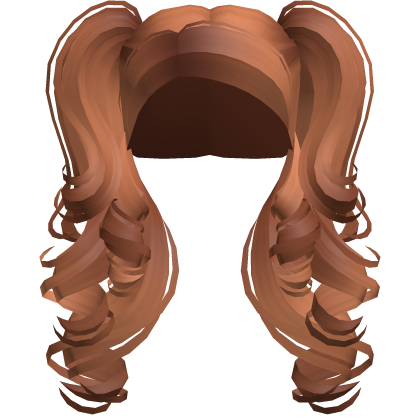 Fluffy Curly Latina Pigtails Red