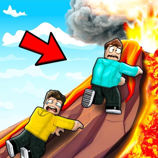 Jump Into Huge Volcano