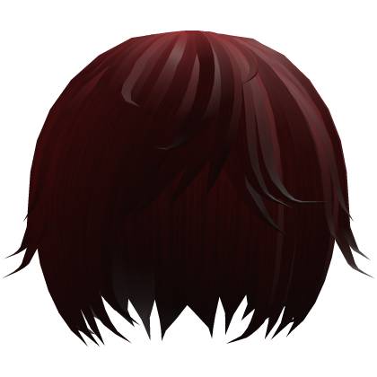 (×_×) faded red emo anime wavy hair w tufts  Roblox item