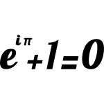 e^(iπ)+1=0 black math number formula [LIMITED VER]