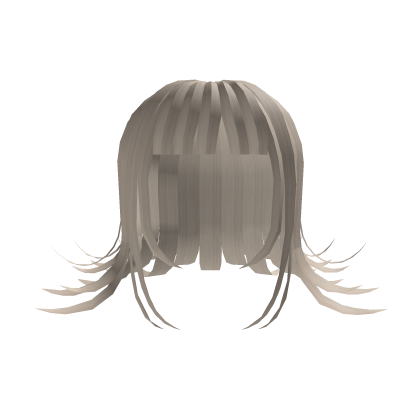 Beige Soft Upturned Hair w/ Blunt Bangs Roblox item