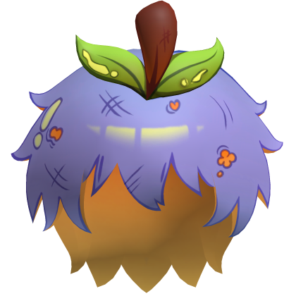 Purple Toon Lowpoly Anime Apple Hair