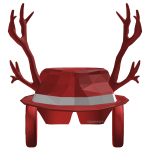 Shiny Red Fedora+Headphones+Shades+Antlers