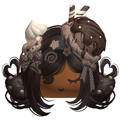 ♡ Ice Cream Girly Buns (Chocolate)