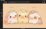 3 adorable cows are trying to have fun