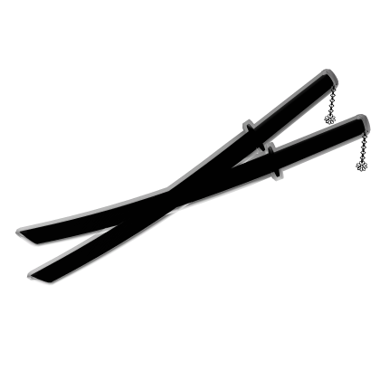 White Neon Dual Cyberpunk Katana [Waist]