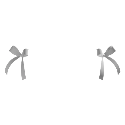 White Hair Bows Roblox item
