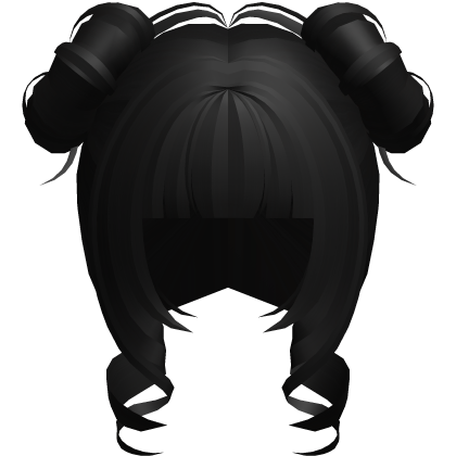 curly cutecore moe princess buns black
