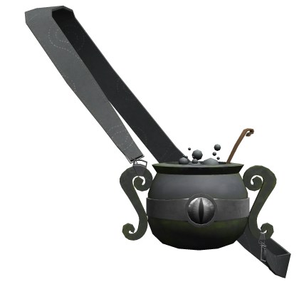 gray halloween witch cauldron bag
