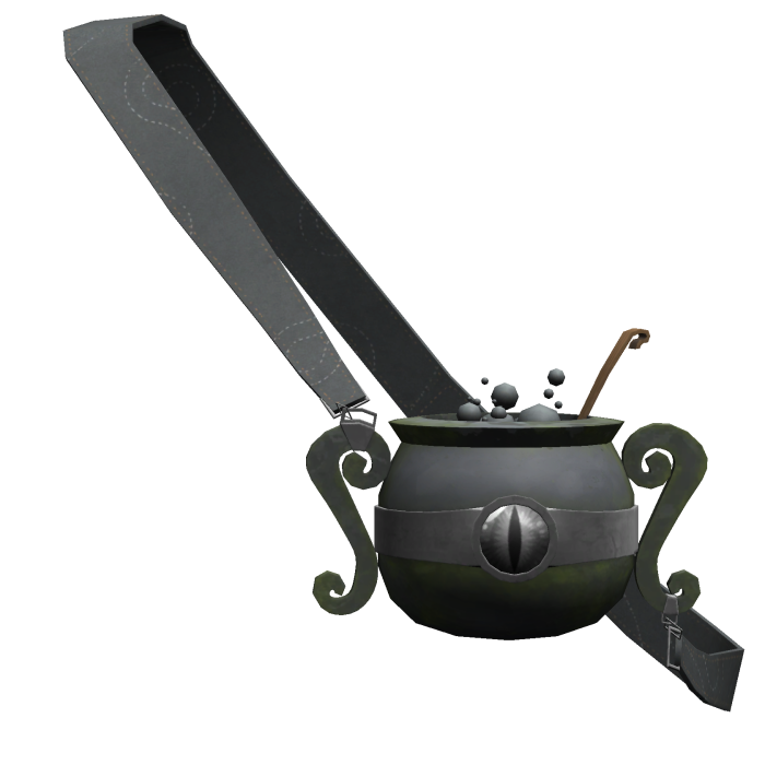 gray halloween witch cauldron bag