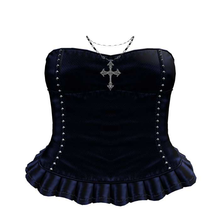 Eternal Corset Dress With Chain -  Blue