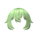 Messy Anime Bangs in Sage Green