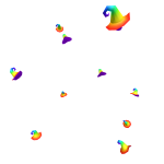 Raining Mini Witch Hats Rainbow