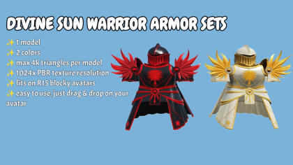 [R15] Divine sun warrior armor sets preview 1