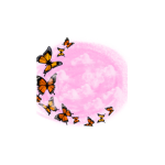 Pinky butterfly clouds
